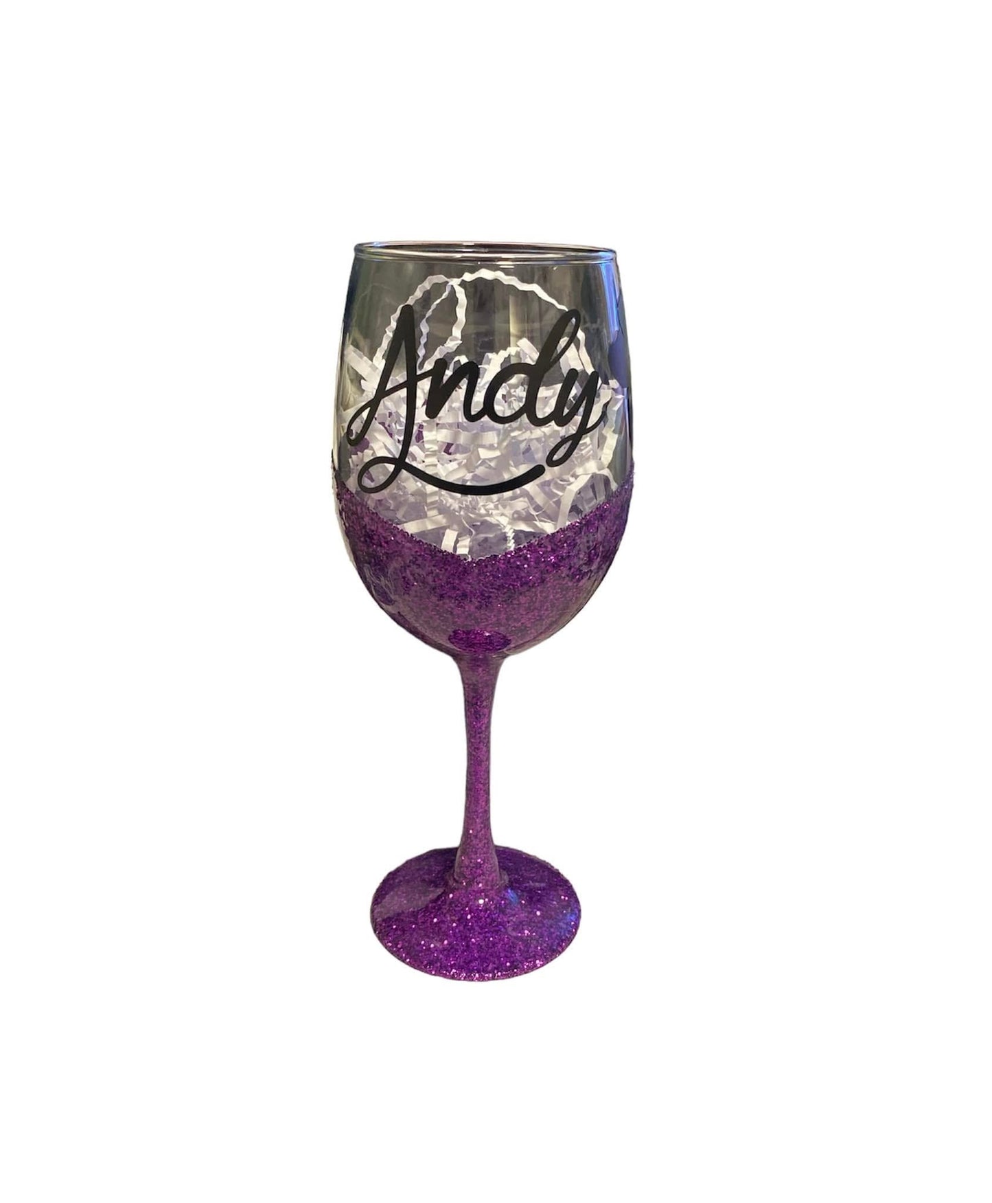 GLITTER WINE GLASSES